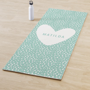 Tapis De Yoga Impression ponctuelle colorée avec coeur personnal