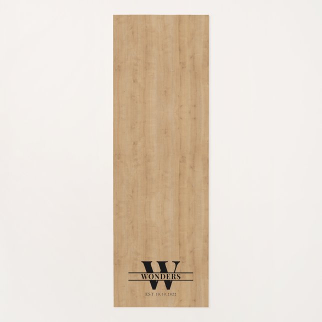 Tapis De Yoga Impression sur bois de style doux classique Érable (Devant)
