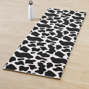Tapis De Yoga Impression vache noir et blanc