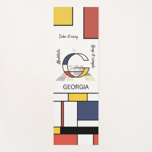 Tapis De Yoga Incredible Neoplasticism Art Monogram. Letter G