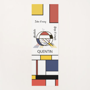 Tapis De Yoga Incredible Neoplasticism Art Monogram. Letter Q