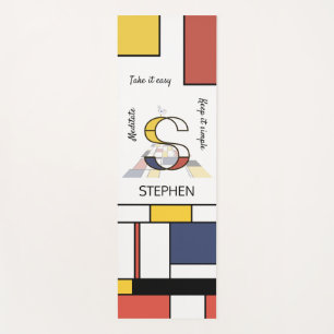 Tapis De Yoga Incredible Neoplasticism Art Monogram. Letter S