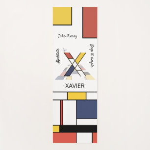 Tapis De Yoga Incredible Neoplasticism Art Monogram. Letter X