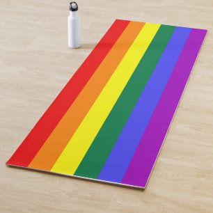 Tapis De Yoga Indicateur de la fierté arc-en-ciel