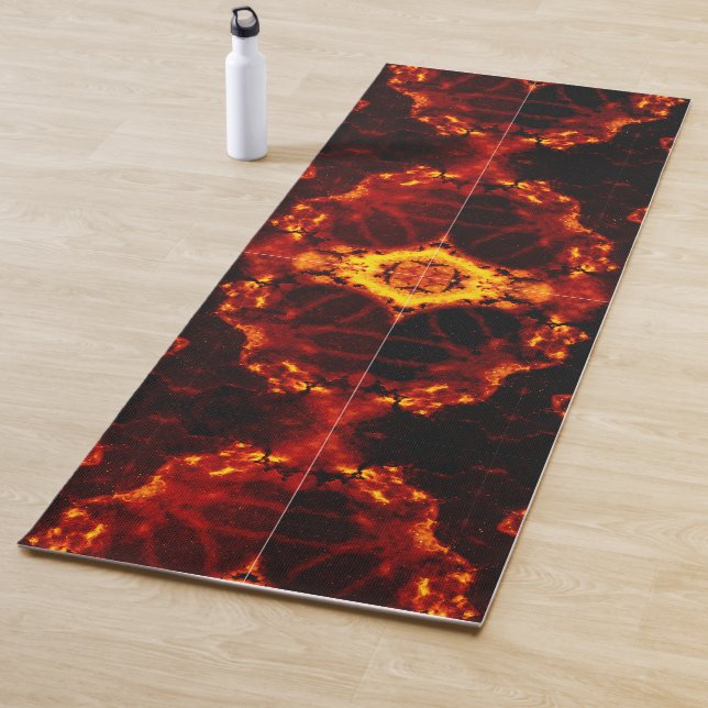 Tapis De Yoga Inferno Nexus - Fiery Kaleidoscope Art (En situation)