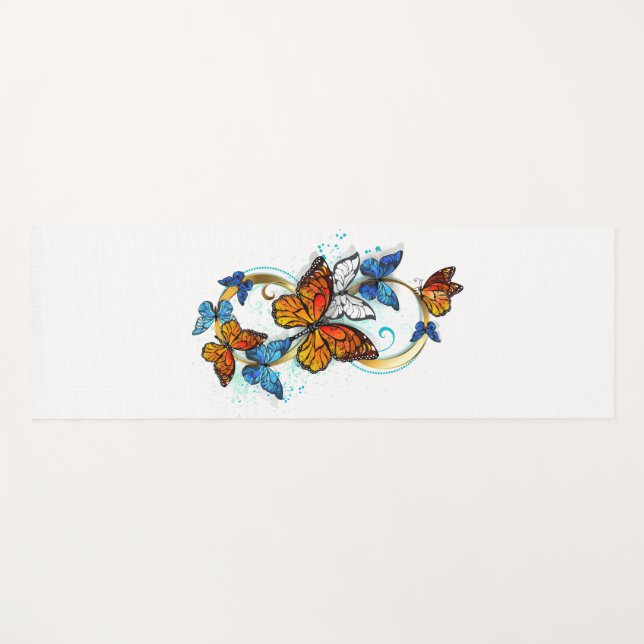 Tapis De Yoga Infinité de papillons monarques (Devant (Horizontal))