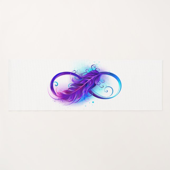 Tapis De Yoga Infinity with purple feather (Devant (Horizontal))