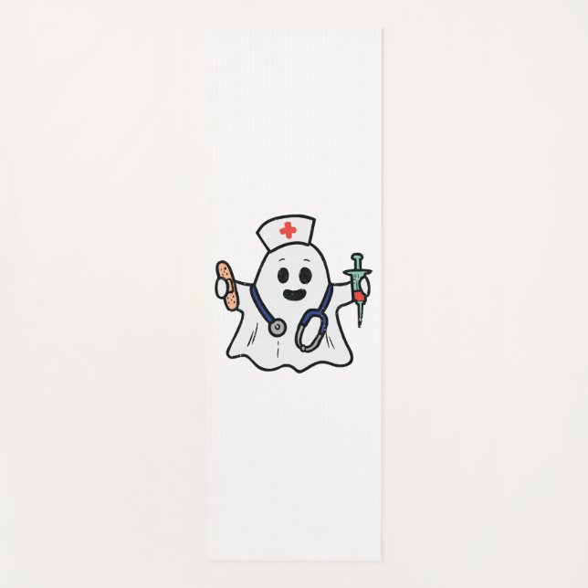 Tapis De Yoga Infirmière Ghost Scrub Costume Halloween Pour Infi (Devant)