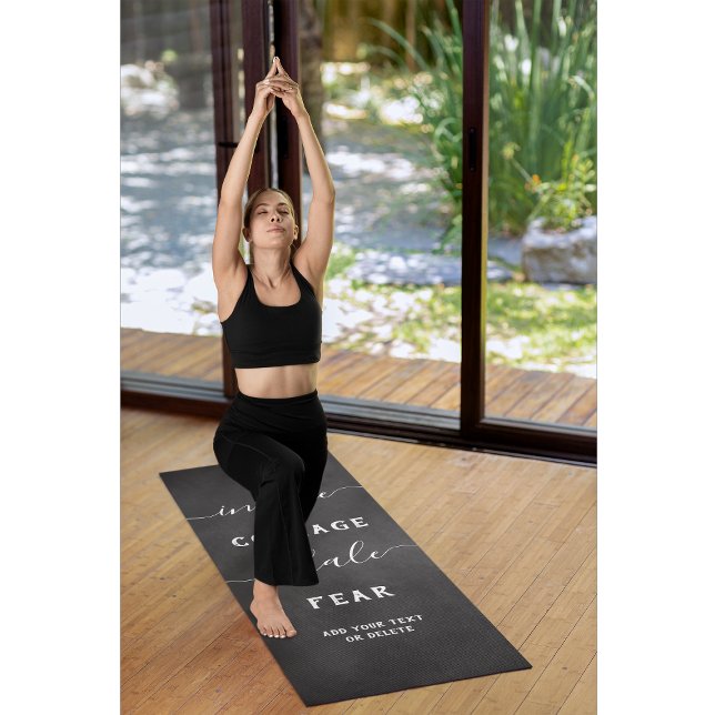 Tapis De Yoga Inhale Exhale Black White Inspirational  (Créateur téléchargé)