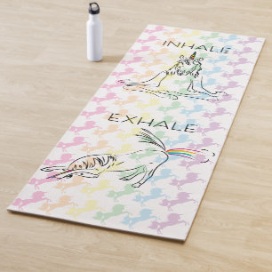 Tapis De Yoga Inhalez exhalent le yoga/licorne méditante
