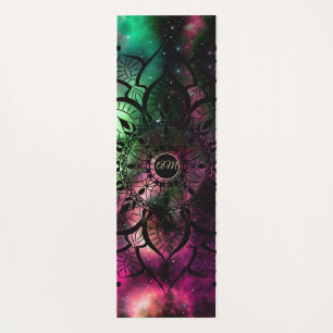 Tapis De Yoga Initiales à la nébuleuse mandala