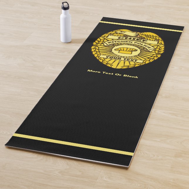 Tapis De Yoga Insigne du chef de la police de la cuisine (En situation)