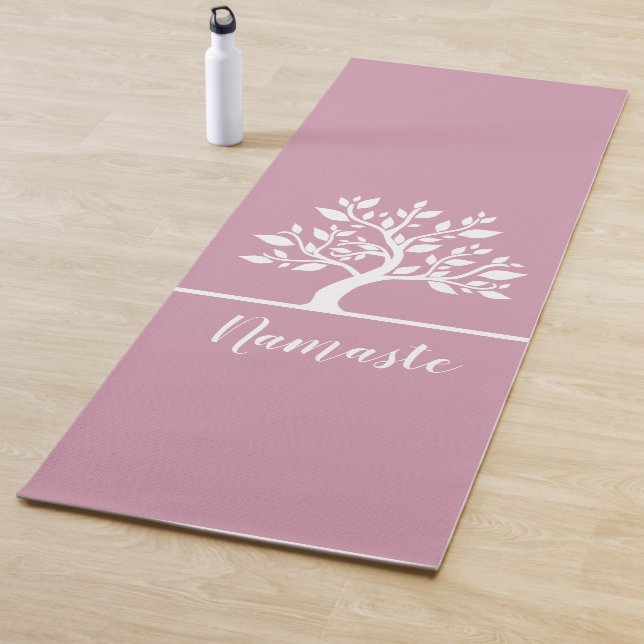 Tapis De Yoga Instructeur de YOGA pour Arbre Classique Rose Mode (En situation)