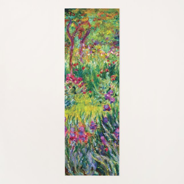 Tapis De Yoga Iris Garden by Claude Monet (Devant)
