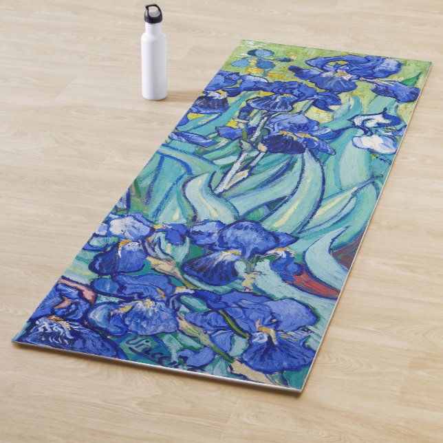 Tapis De Yoga Irises Vincent van Gogh (En situation)