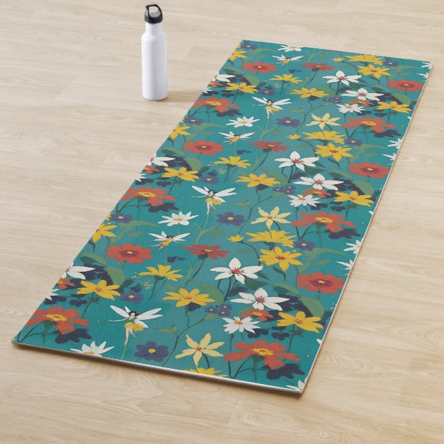 Tapis De Yoga Jardin de fées en fleurs (En situation)