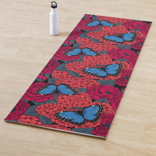 Tapis De Yoga Jardin de morpho bleu (En situation)