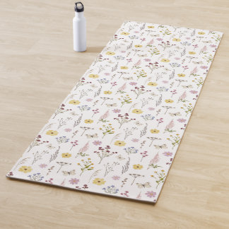 Tapis De Yoga Jardin des prairies Fleurs sauvages printanières