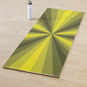 Tapis de yoga jaune illusion optique