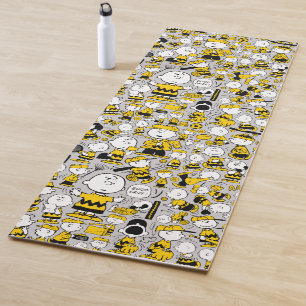 Tapis De Yoga Je Suis Charlie Motif Brown