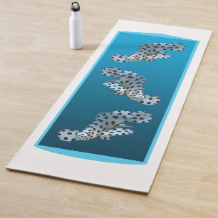 Tapis De Yoga Jeune groupe - arrière - plan bleu dégradé de conc