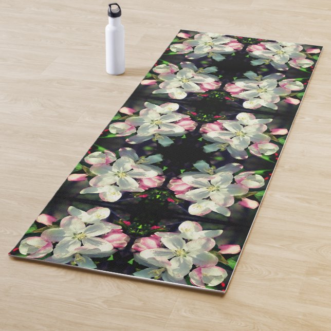 Tapis De Yoga Joli Crabapple Fleur de printemps fleurit Abstrait (En situation)
