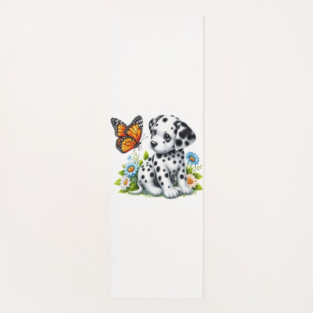 Tapis De Yoga Joli(e) ami(e) dalmate/papillon (Devant)