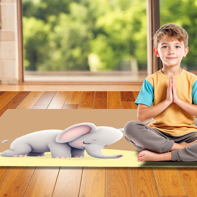 Tapis De Yoga Joli Eléphant Flow Yoga Mat (Créateur téléchargé)