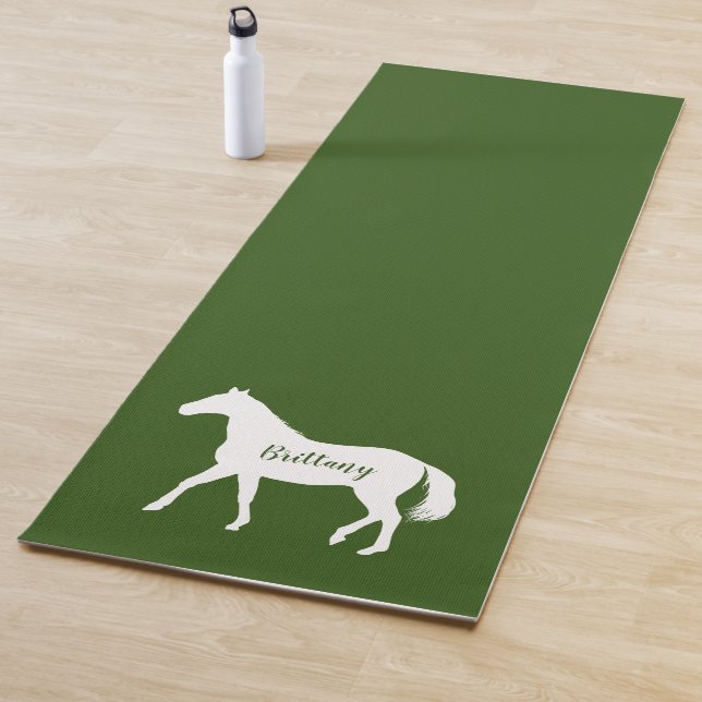 Tapis De Yoga Joli entraînement équestre Fitness Hunter Green Ho (En situation)
