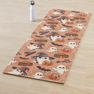Tapis De Yoga Joli fantôme d'Halloween de style Kawaii