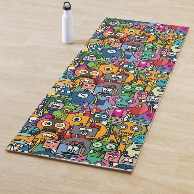 Tapis De Yoga Joli petit robot motif (En situation)