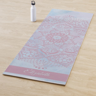 Tapis De Yoga Joli rose Sacré Lotus Fleur de fleurs Mandala