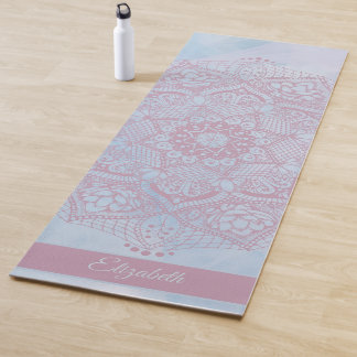 Tapis De Yoga Joli rose Sacré Lotus Fleur de fleurs Mandala