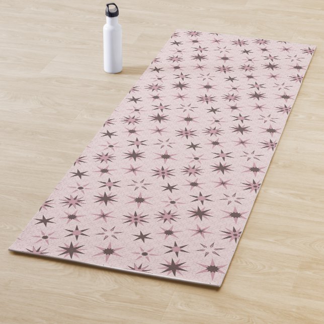 Tapis De Yoga Joli Stars De Geo Rose - motif. (En situation)