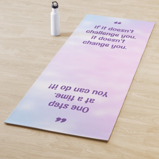 Tapis De Yoga Jolie Citation Inspirationnelle Pastel Yoga Mat (En situation)