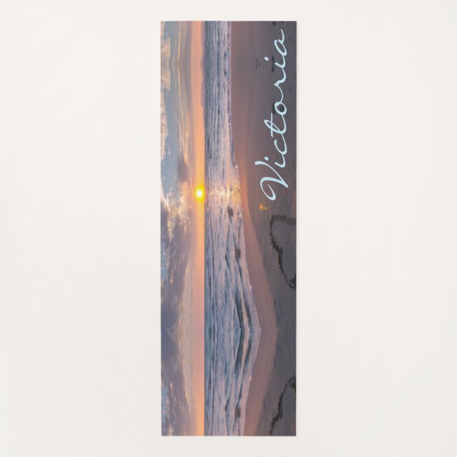 Tapis De Yoga Jolie Personnalisé Ocean Sunset Nom Yoga Mat (Devant)