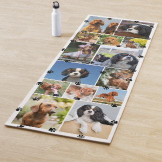 Tapis De Yoga Jolies Empreintes de Patte 14 Photos d'Animaux de