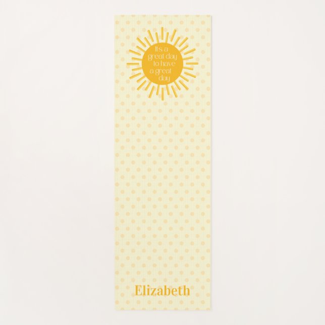 Tapis De Yoga Joyeux Soleil Grand Jour Matin Étendu (Devant)