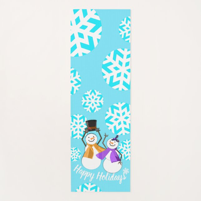 Tapis De Yoga JOYEUX VACANCES : Amis d'hiver (Devant)