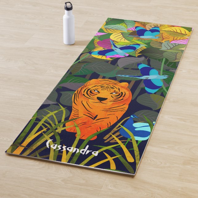 Tapis De Yoga Jungle Tigre Soleil Ours Roller Indien (En situation)