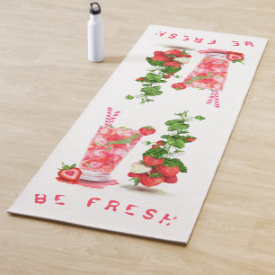 Tapis De Yoga Jus de fraise Cool Boire des fruits Yoga Mat