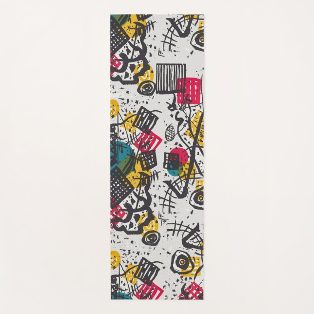 Tapis De Yoga Kandinsky Small Worlds V Abstrait Classique (Devant)