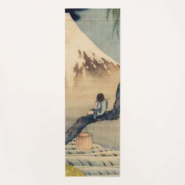 Tapis De Yoga Katsushika Hokusai - Garçon regardant le Mont Fuji (Devant)