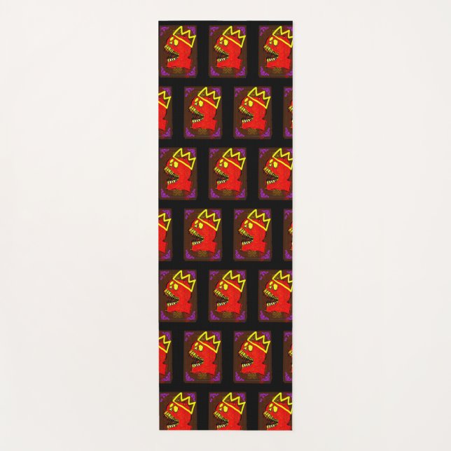 Tapis De Yoga King Calavera Skull Geek NFT Art (Devant)