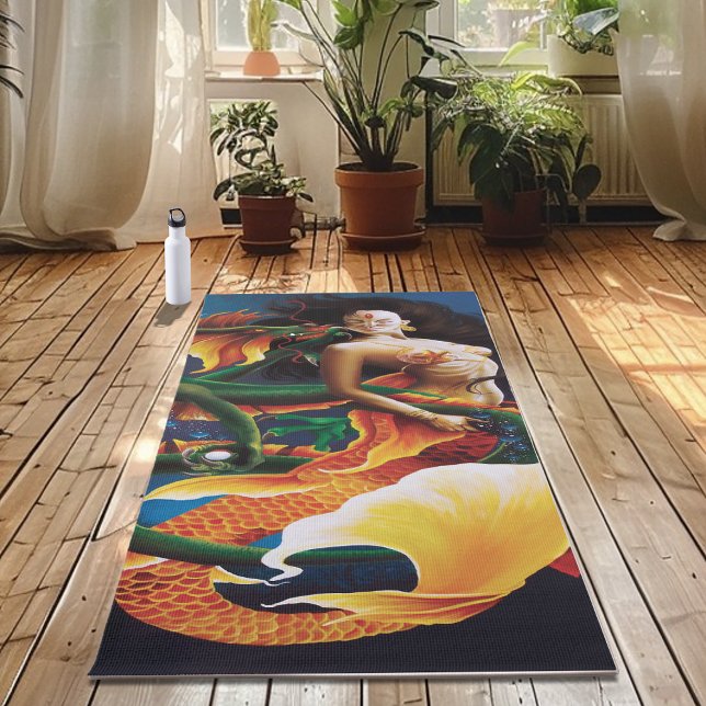 Tapis De Yoga Koi Mermaid et Dragon (Créateur téléchargé)