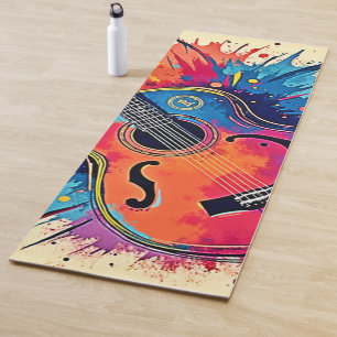 Tapis De Yoga La musique explose dans les vidéos couleur
