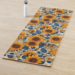Tapis De Yoga La sérénité des tournesols : embrasser le rayonnem