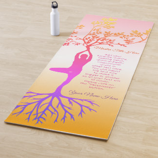 Tapis De Yoga La silhouette de yogi de Vrksasana de pose d'arbre