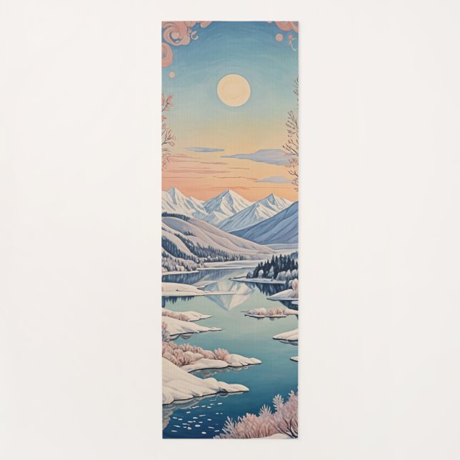 Tapis De Yoga La tranquillité d'hiver (Devant)