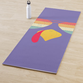 Tapis De Yoga La Turquie cool Face Avec Lunettes De Soleil Drôle